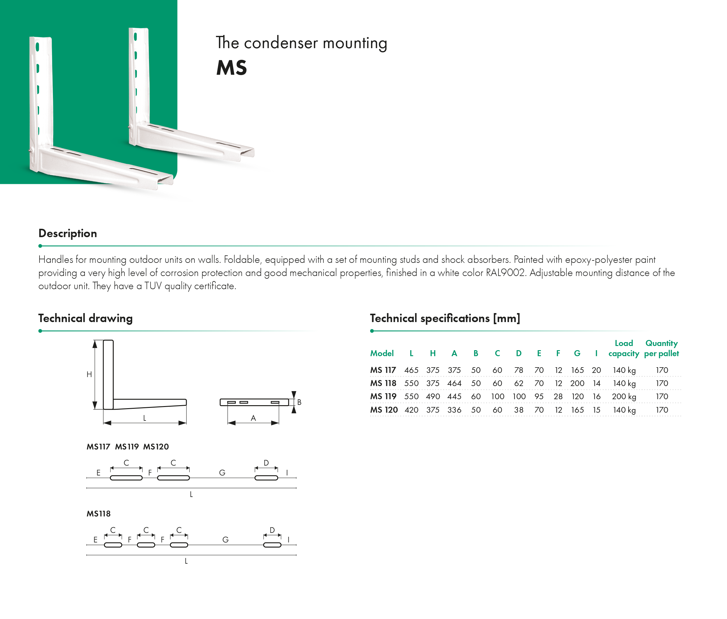 The condenser mounting MS Havaco, Ventia